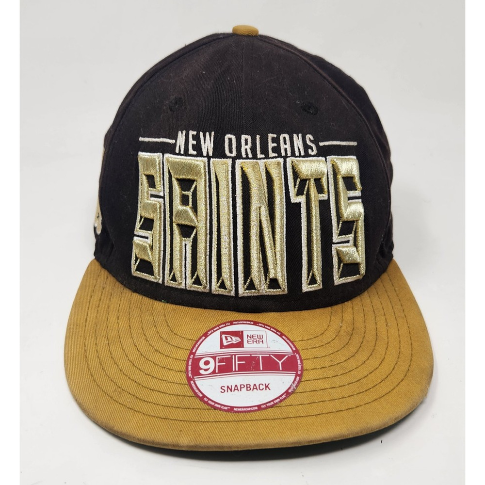 New Era One Size Fits Most 9FIFTY Snapback Hat New Orleans Saints Black/Gold